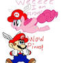 Mario and pinkie hats fly