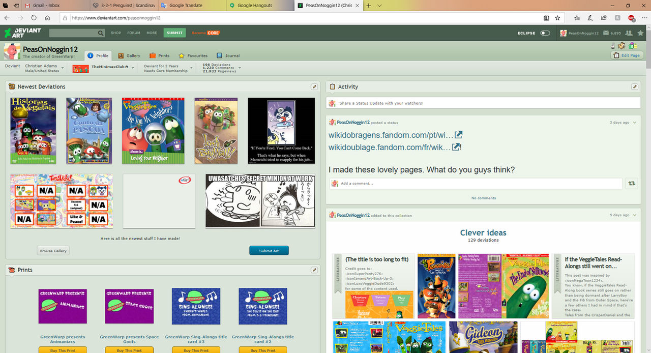 Generic Deviantart Profile My DeviantArt profile page in the original style by PeasOnNoggin12 on ...