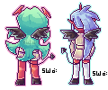 PSG Demon Sisters Sprites by starfire-wolf