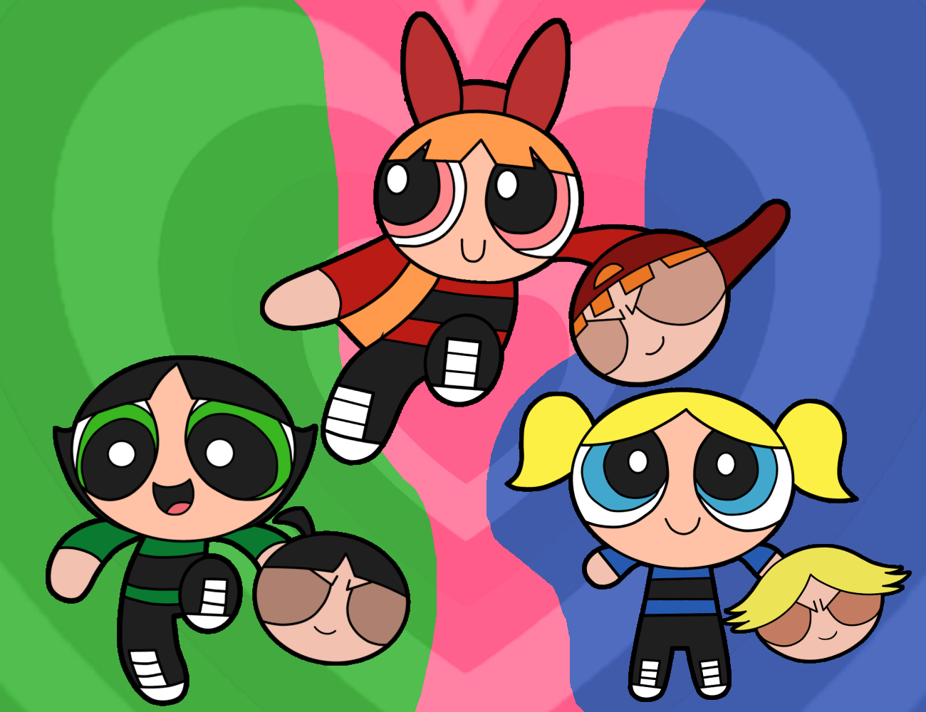 Powerpuff Girls as Rowdyruff Boys by JacobLima18 on DeviantArt