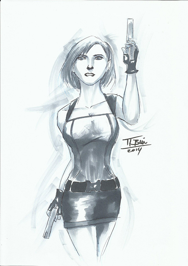 DoodleTu sketch - Jill Valentine