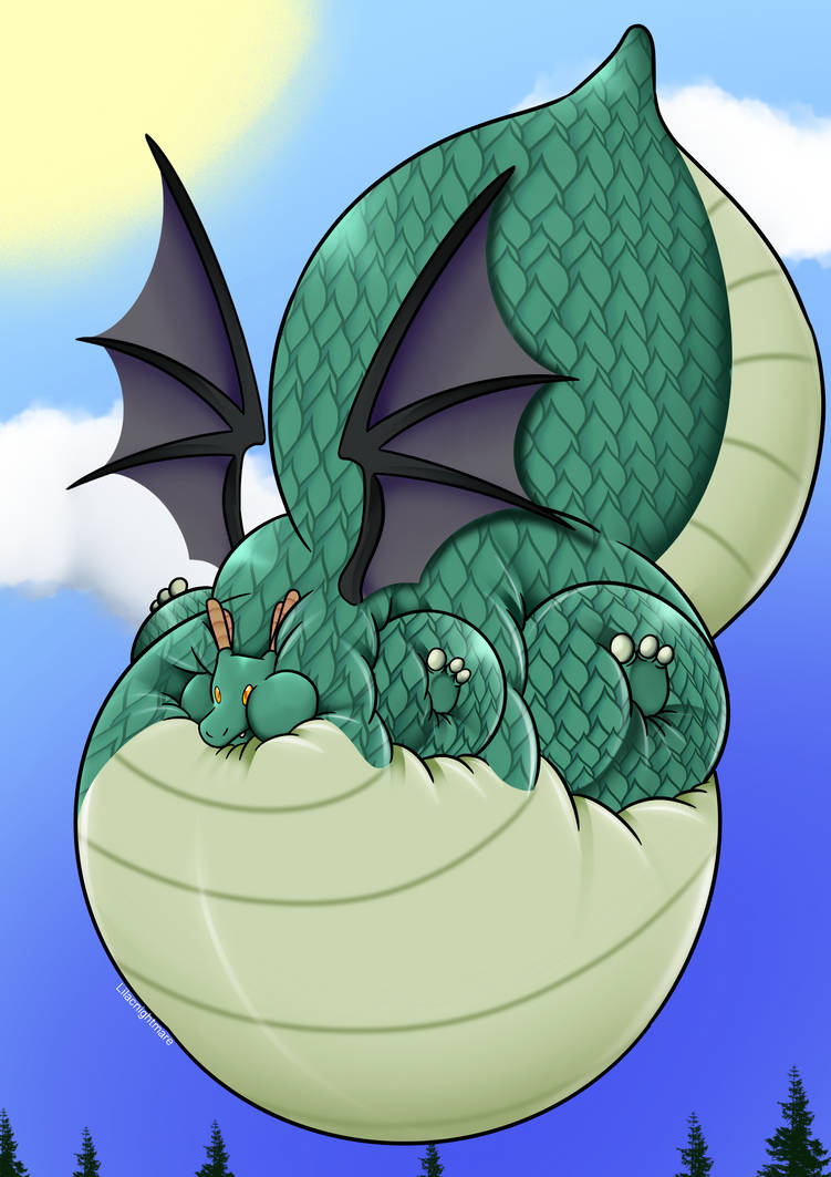 Draool Inflation Tohru dragon inflation by LilacNightmare on DeviantArt