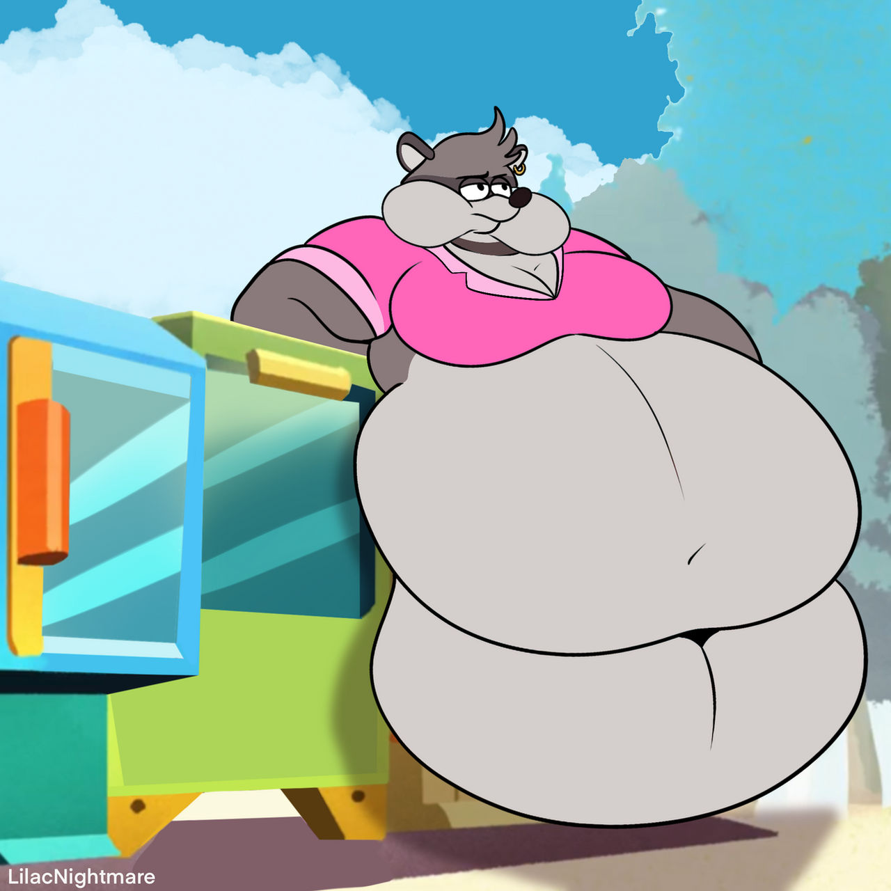 Fat Raccoon Draw one fat raccoon by LilacNightmare on DeviantArt