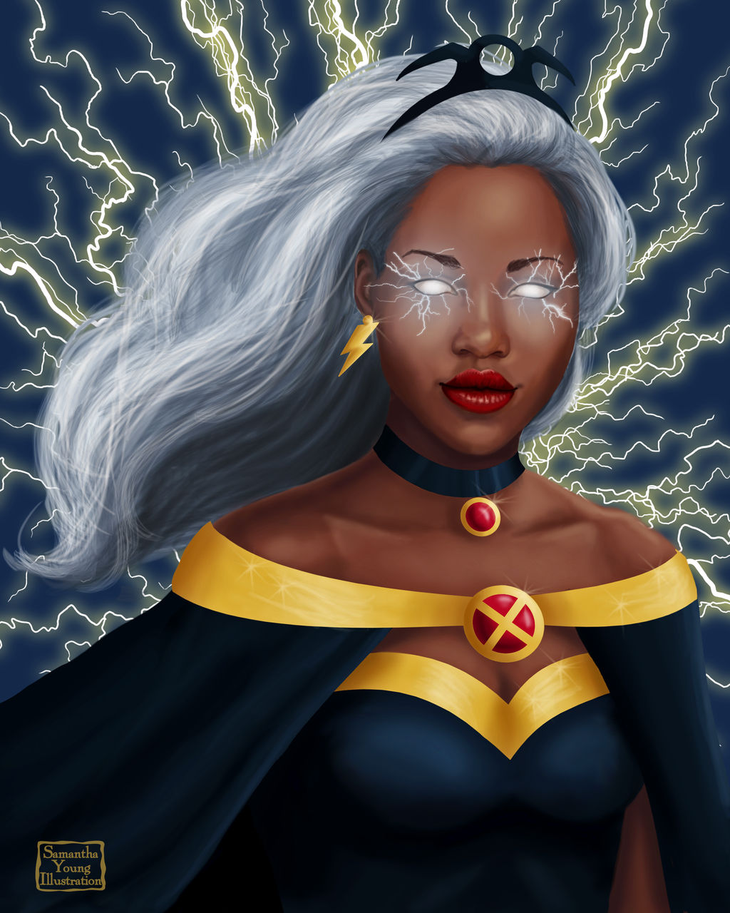 Storm Portrait by SamYoungIllustration on DeviantArt