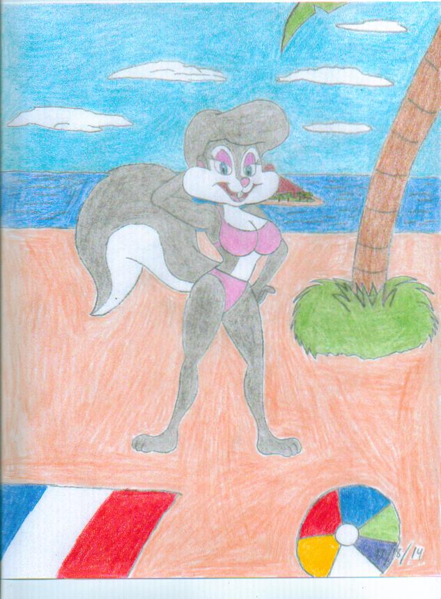 Sexy Slappy Squirrel at the beach