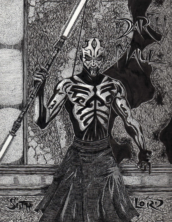 Darth Maul Pen and Ink