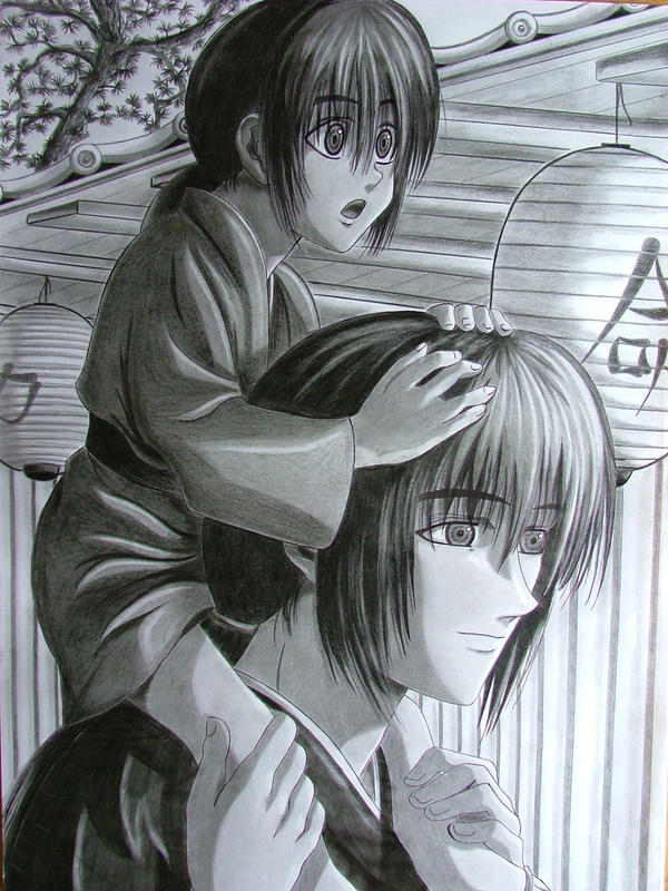 Father + son, Kenshin + Kenji