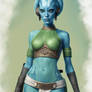 Alien warrior blue skin