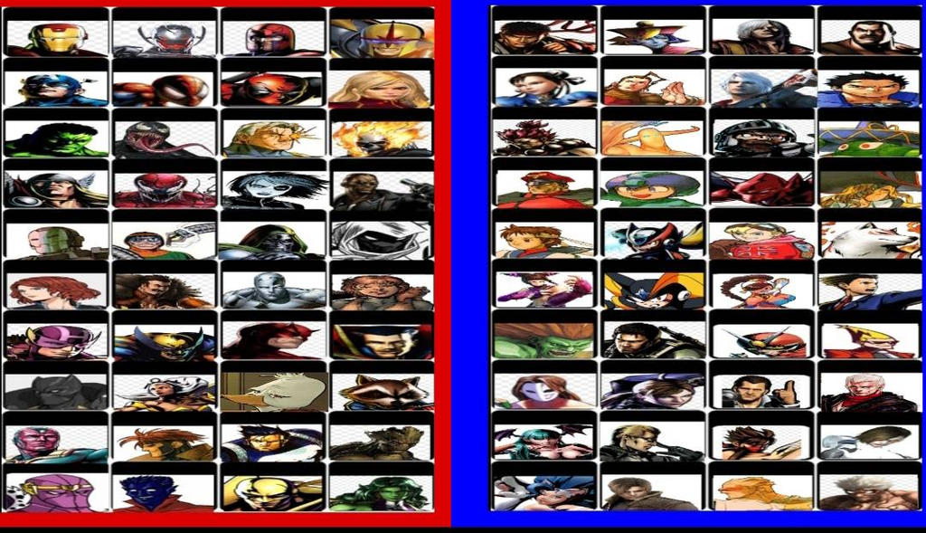 my marvel vs capcom roster by saiyanpikachu on DeviantArt