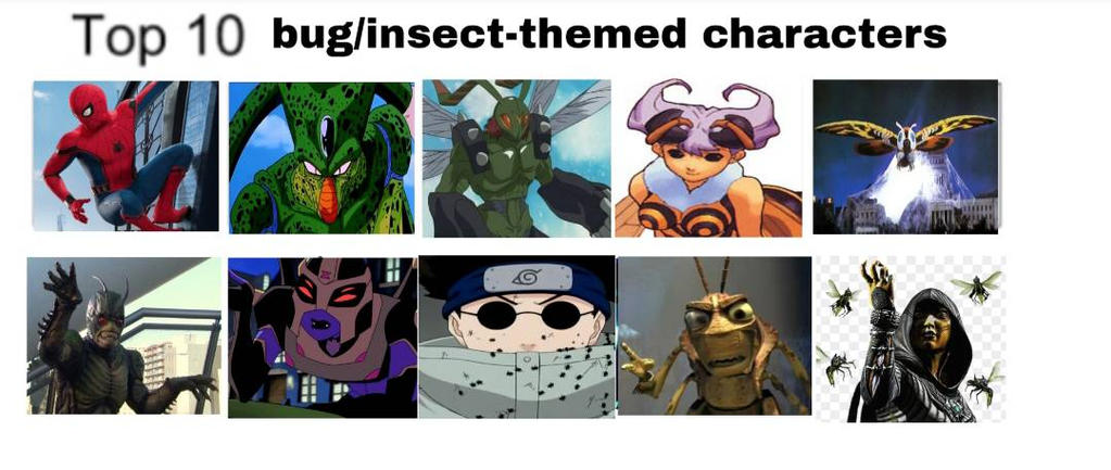 top 10 bug/insect themed characters by saiyanpikachu on DeviantArt top 10 bug/insect themed characters by saiyanpikachu on DeviantArt