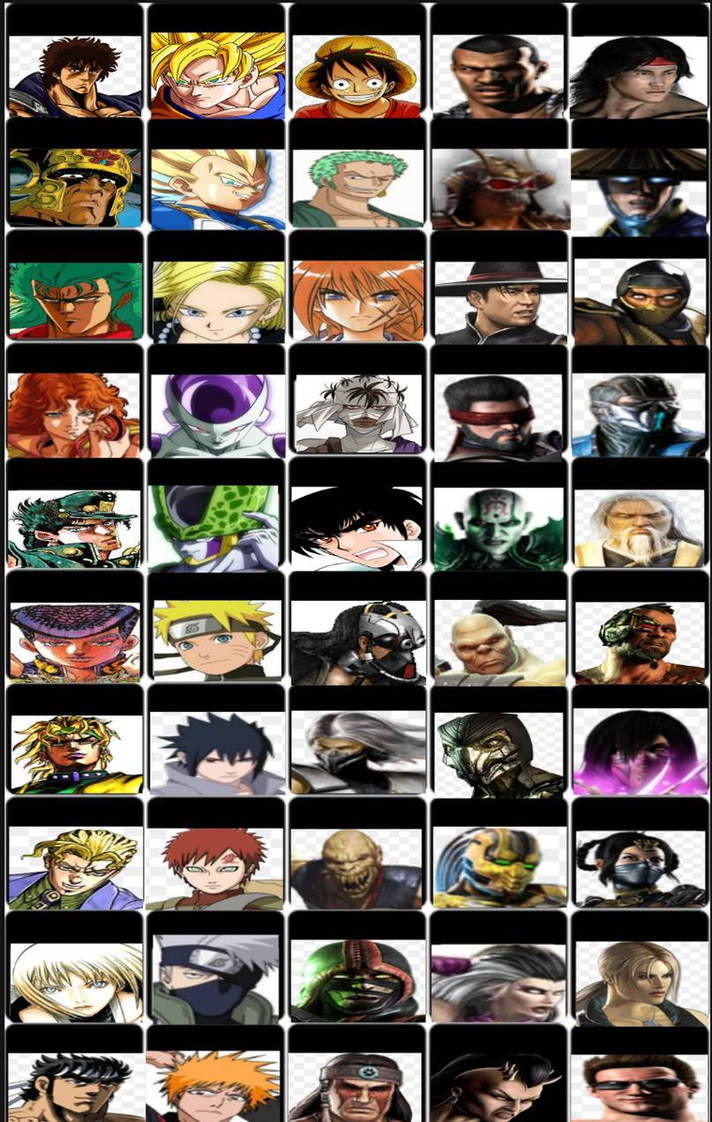 shonen jump vs mortal kombat roster by saiyanpikachu on DeviantArt