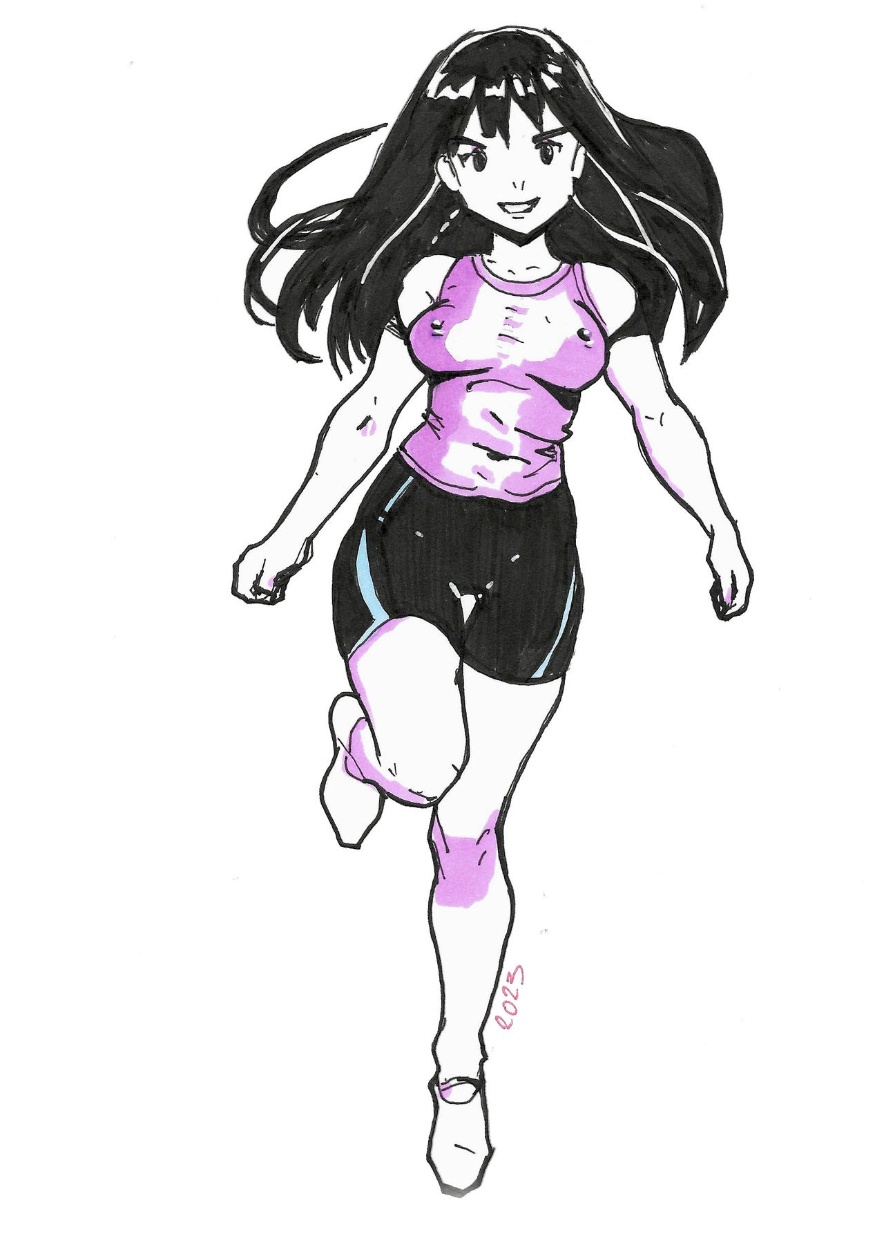 Deviantart Front View Running Runner by KasugaKyo on DeviantArt