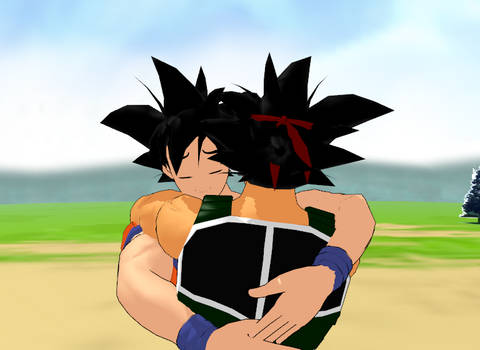 Goku Hugs Bardock