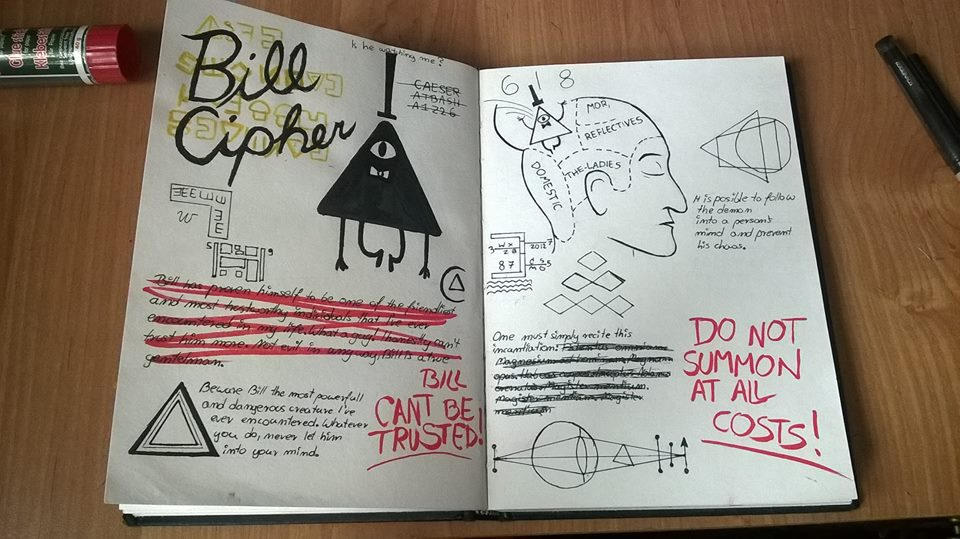Gravity Falls Journal 3 Bill Cipher's page by natsuoxxk on DeviantArt