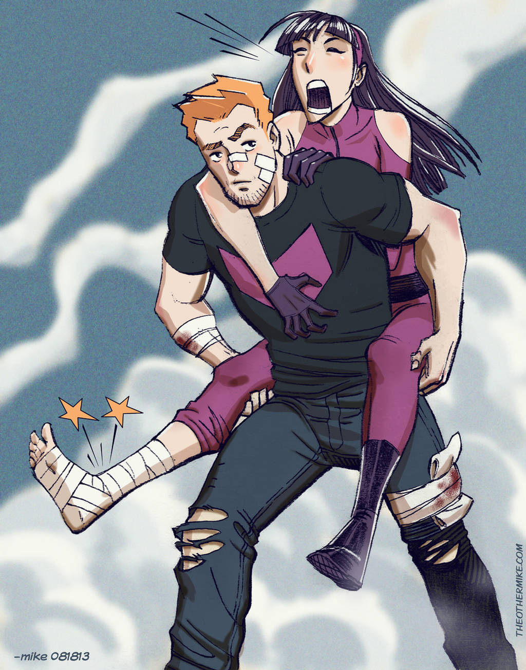 Hawkguy and Kate by MikeDimayuga