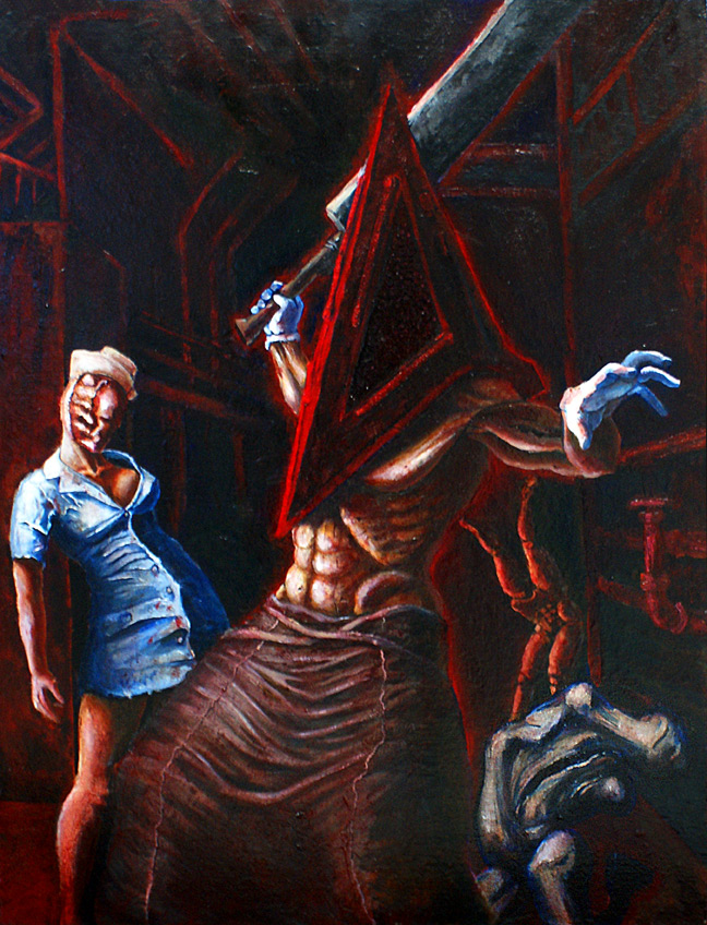 Pyramid Head Oil Painting