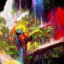 Jungle rainbowfall