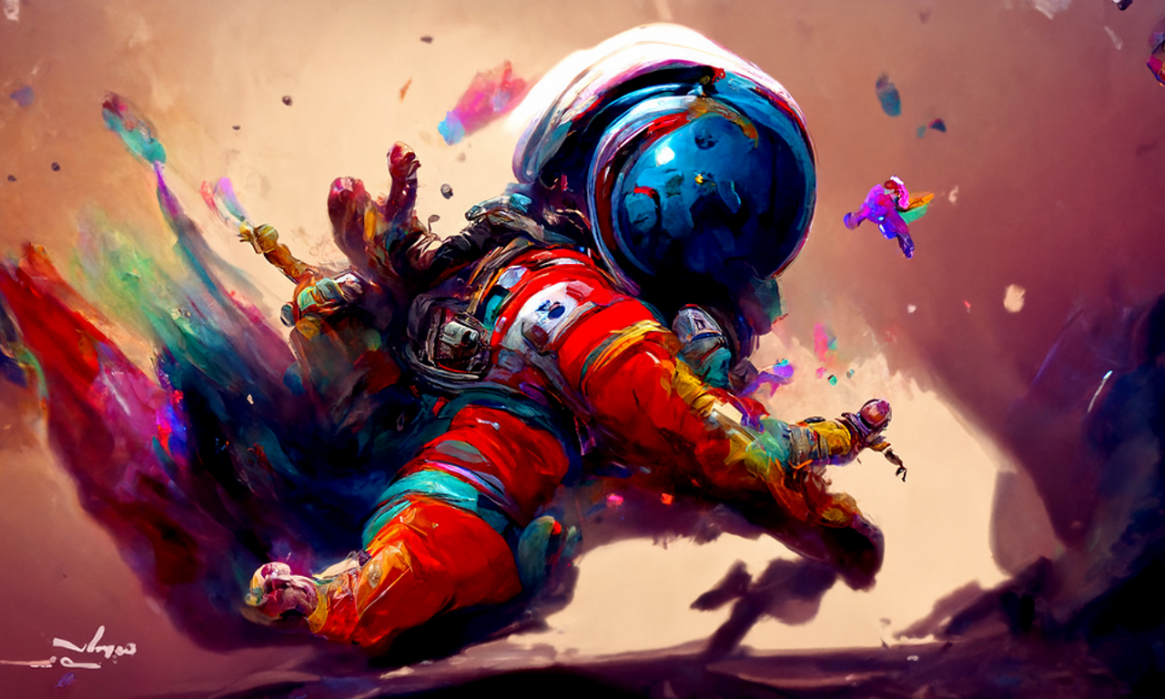 Falling in space by RasrGallery on DeviantArt