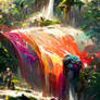 Rainbowfall in the jungle