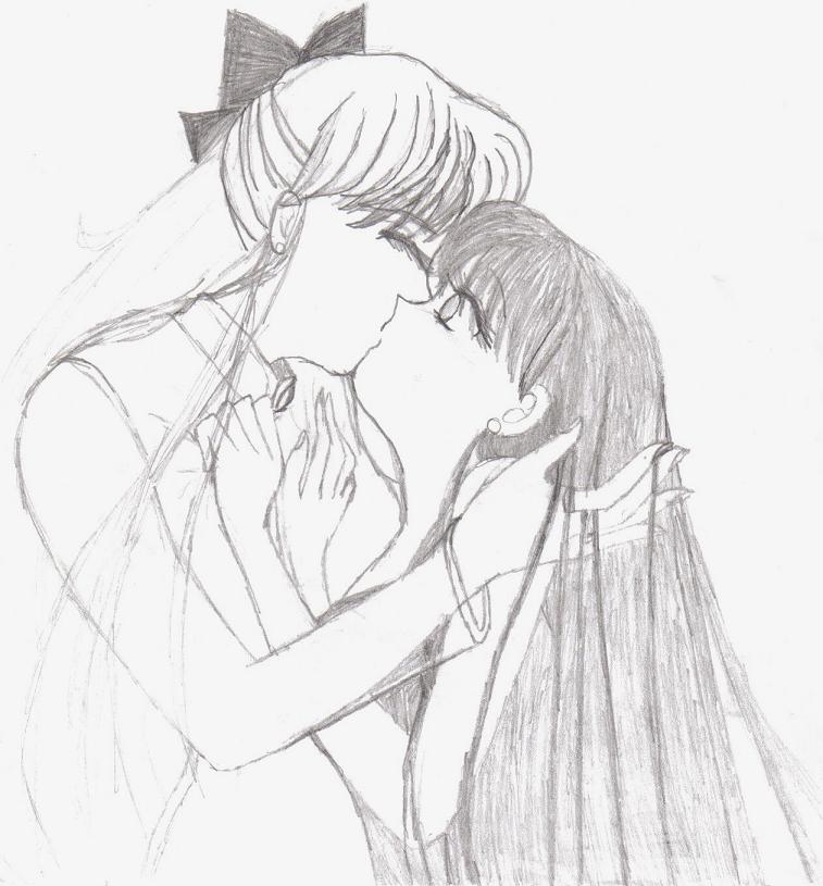 First Kiss: Rei and Minako