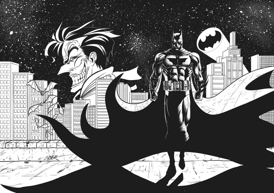 Batman Grid Line Commission 001 - Batman - Line Art by iamjamesporter on DeviantArt