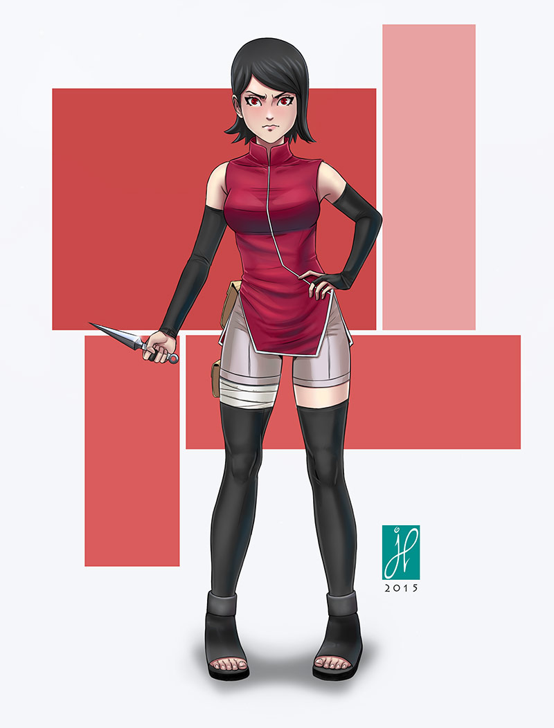 Sarada Time Skip (Test) by LeaopardHeart on DeviantArt