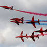 the red arrows