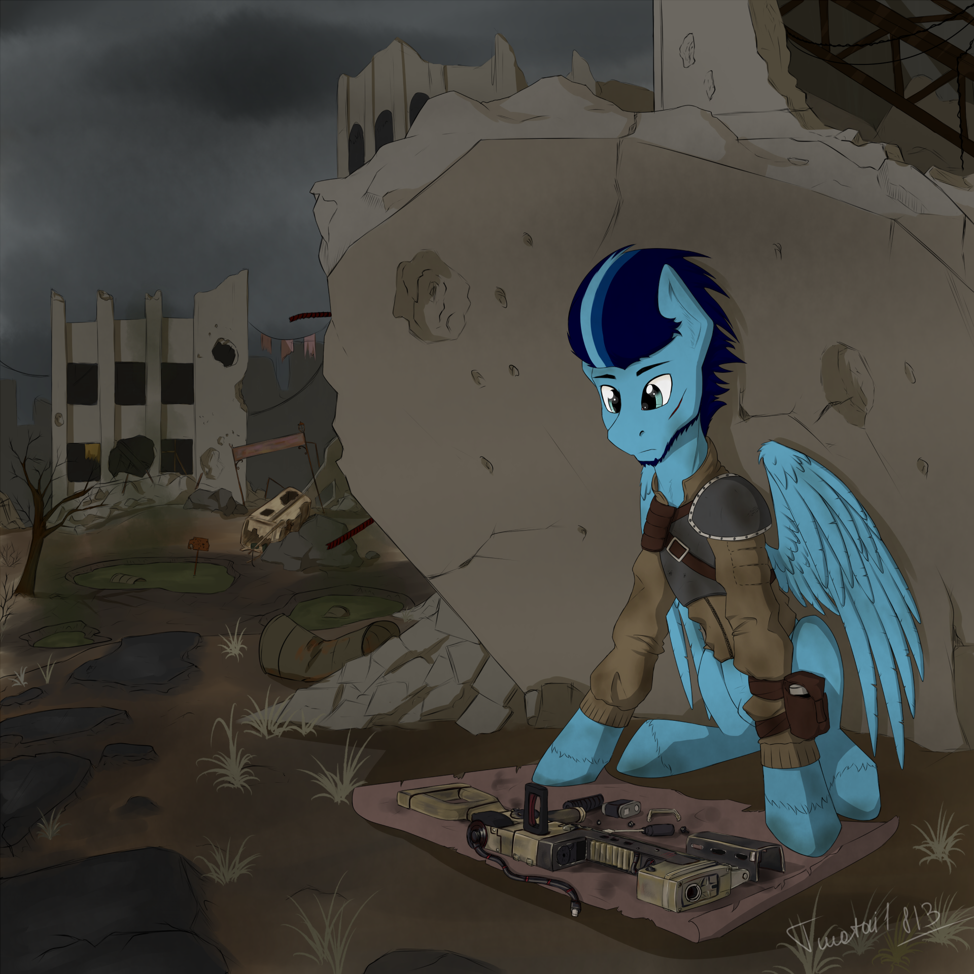 Somewhere in the wasteland (FoE OC art)