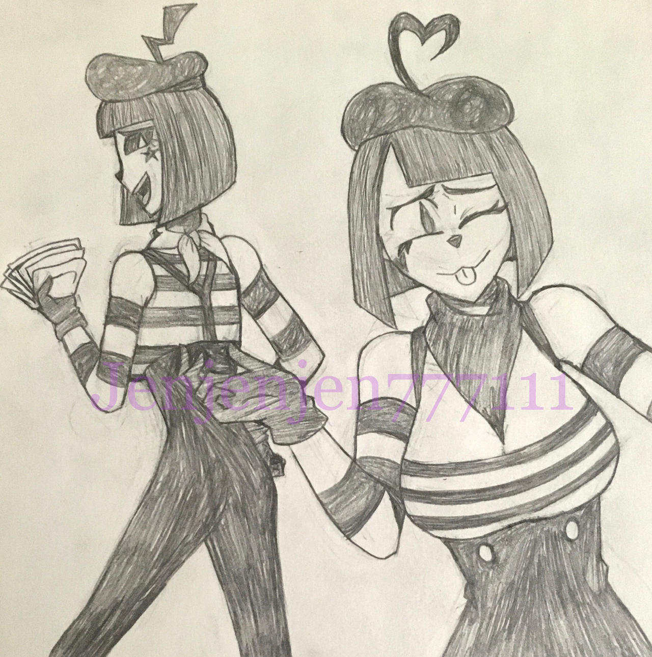bonbon and chuchu (mime and dash) drawn by derpixon