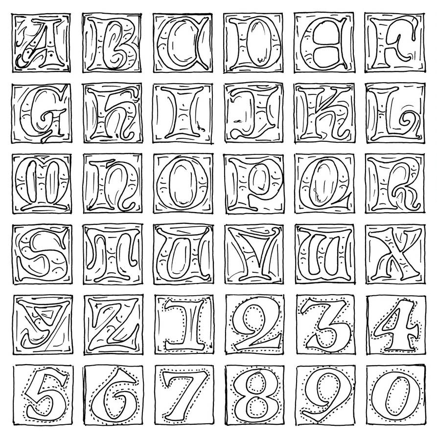 Sketch for Illuminated Uncials by Clisair