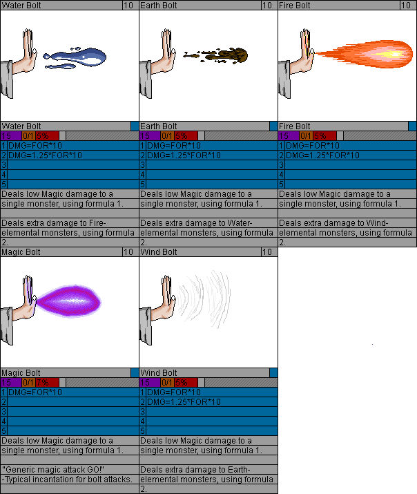 Elemental bolts. by HolyQuac on DeviantArt
