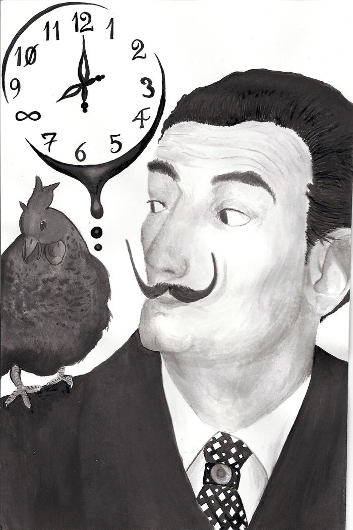 Salvador Dali and his Chicken