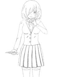 SchoolGirl OC (NoName YET) School Uniform + Cutter