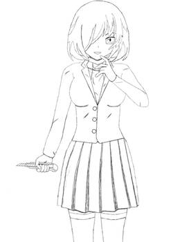 SchoolGirl OC (NoName YET) School Uniform + Cutter