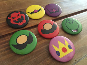 Super Mario Bros. Button Set