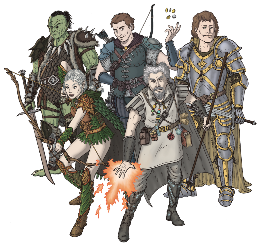 Dnd Party Drawing. 