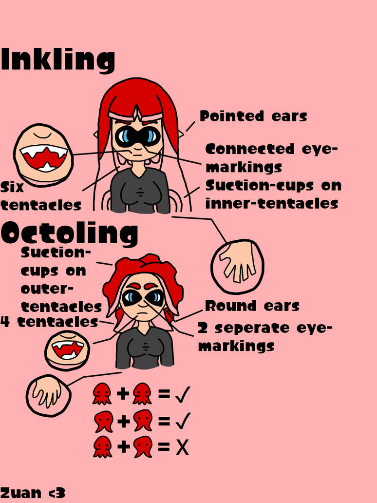 Inkling and Octoling Anatomy by ZuanArtGallery on DeviantArt