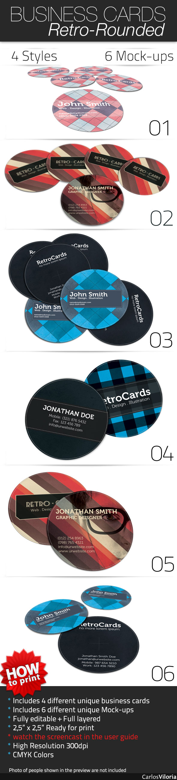 Business Card - Retro Rounded