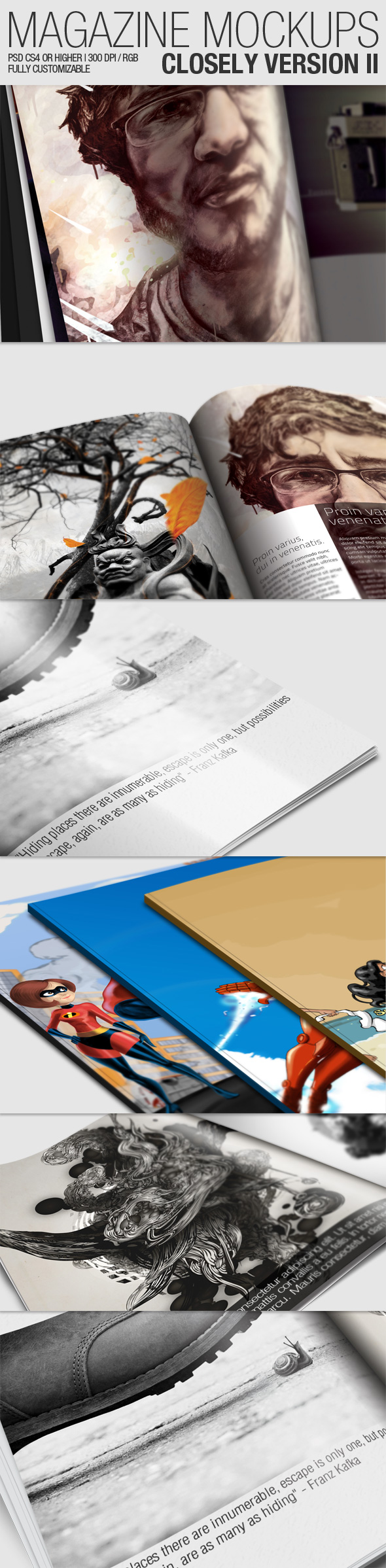 Magazine Mockups Closely Version II