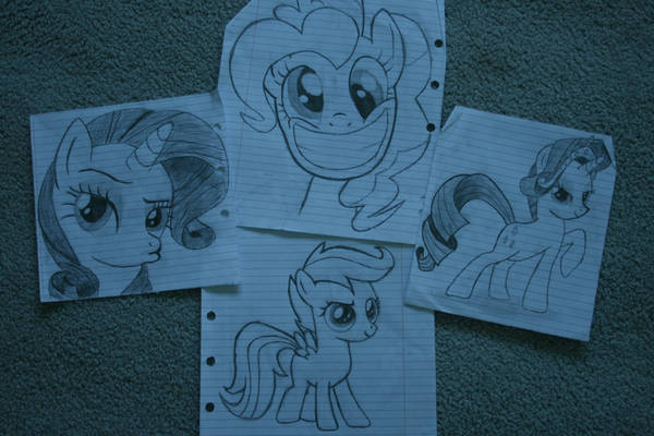 Ponies, found at the back of my maths book.