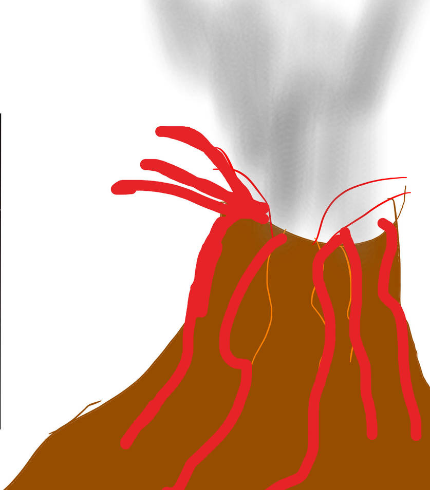 A drawing of a volcano by ZackGodzillafan2008 on DeviantArt
