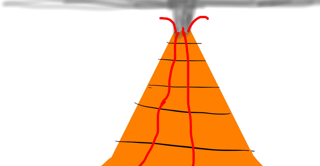 Volcano erupting drawing by ZackGodzillafan2008 on DeviantArt