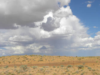 driving near rain clouds