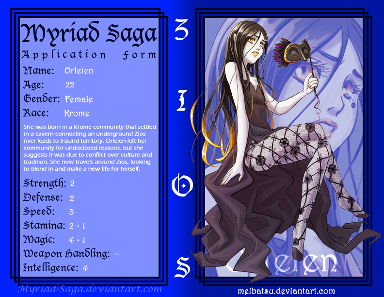 Myriad-Saga Form: Orleien by Meibatsu