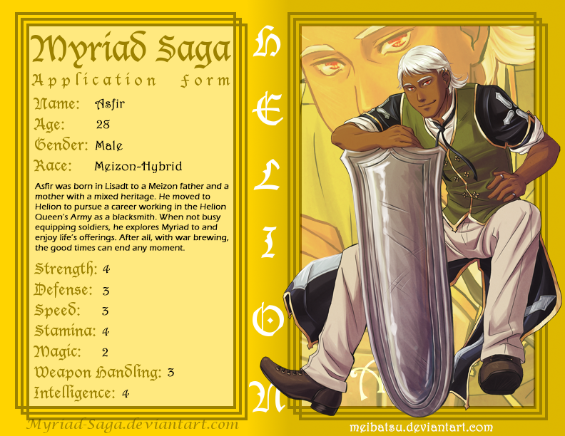 Myriad-Saga Form: Asfir by Meibatsu