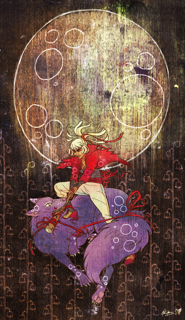 Telephone Game: girl and wolf by Meibatsu