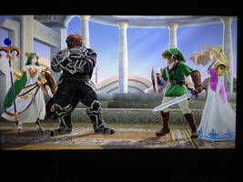 Zelda x Link and Ganondorf x Palutena