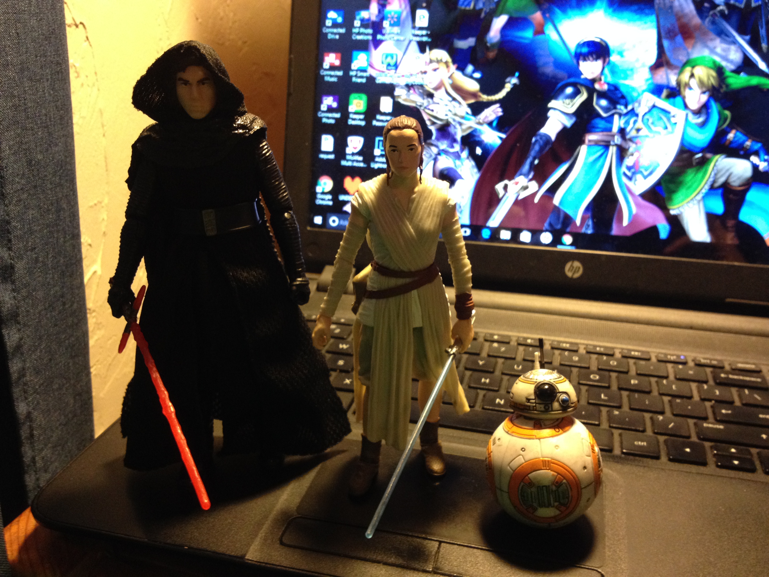Kylo Ren Rey and BB-8 SW the black series figures