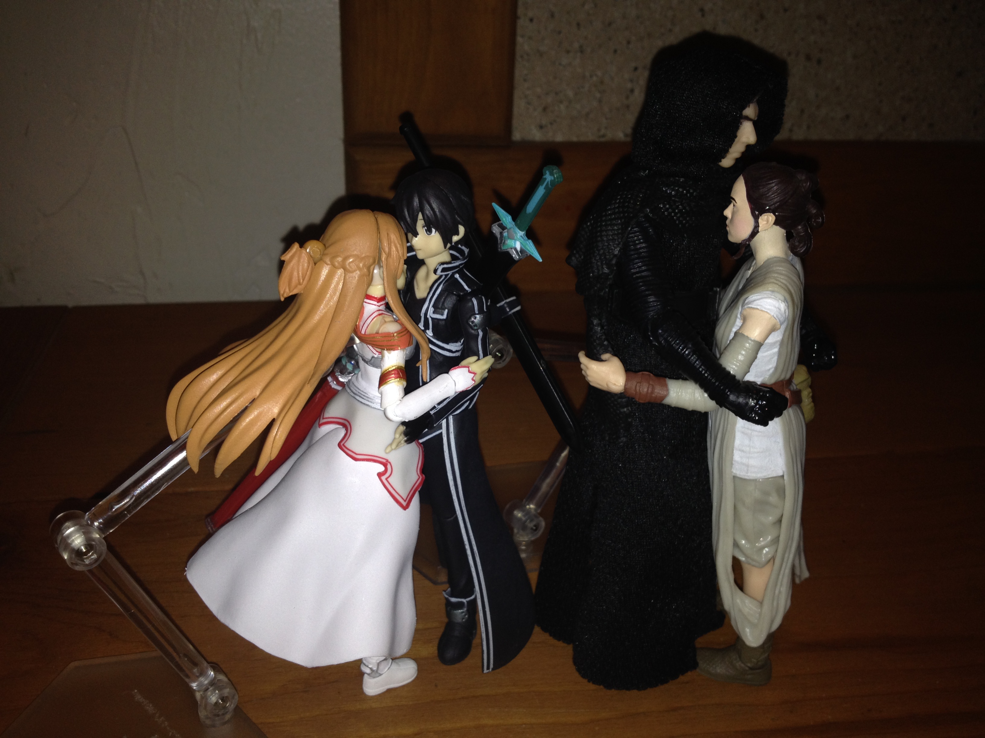 Kirito x Asuna and Ben Solo x Rey