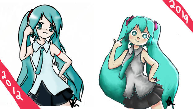 Miku 2012vs2019 Mouse